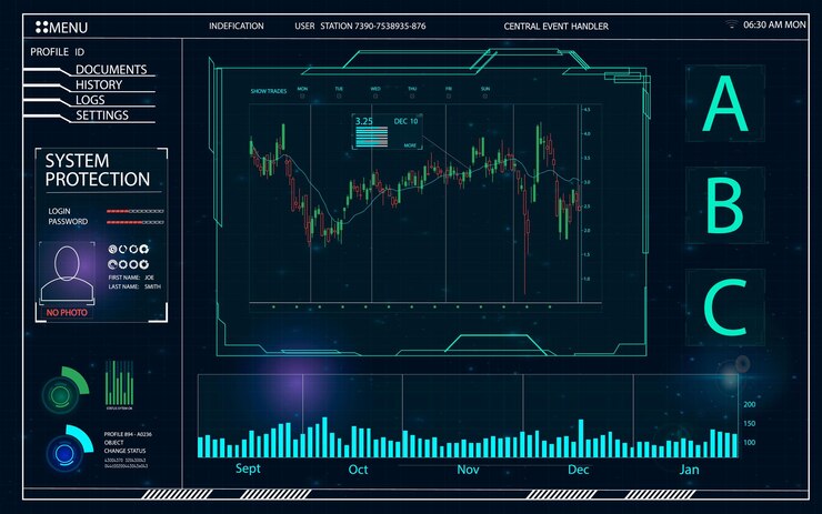 Vector gráficos de radar hud modernos