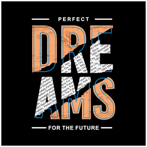 Gráficos de sueños perfectos para tipografía vector premium