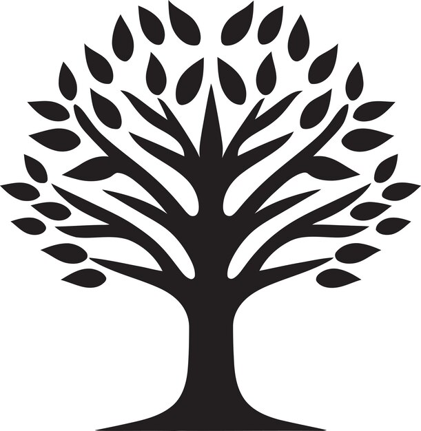 Gráficos vectoriales del árbol del velo verde