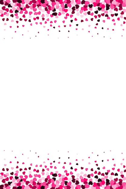 Gráficos vectoriales de bordes de corazón rosa