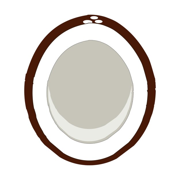 Gráficos vectoriales de coco verde Icono de agua de coco joven Cóctel de coco de verano