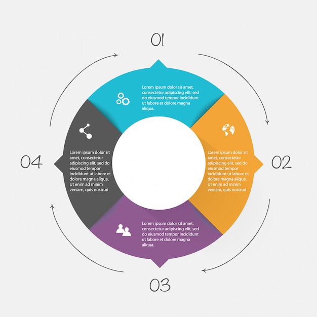 Vector gráficos vectoriales de información de colores para sus presentaciones de negocios.