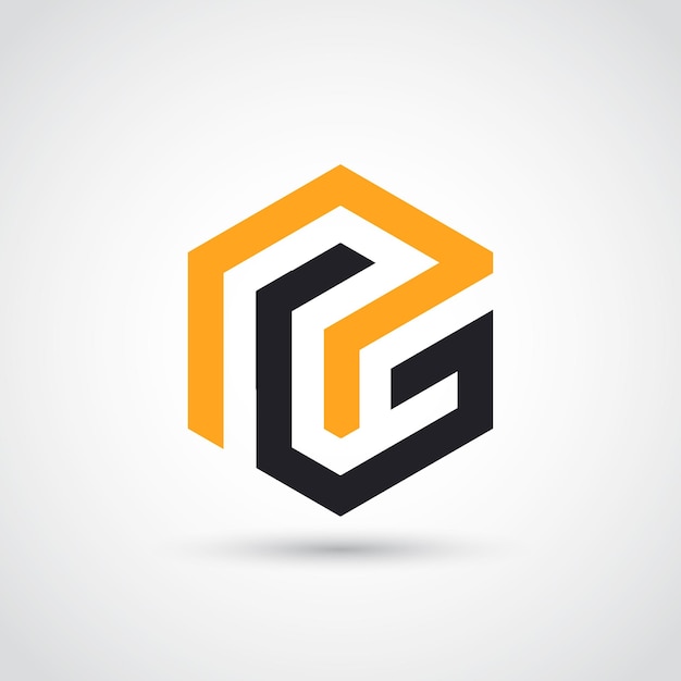 Gráficos vectoriales de las letras del logotipo PG