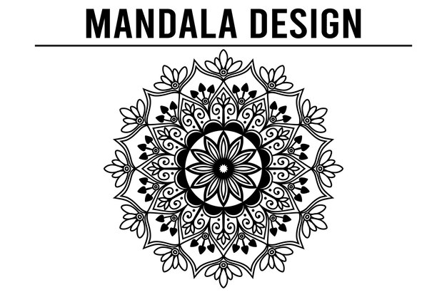 Vector gráficos vectoriales libres de regalías de arte vectorial de fondo de diseño de mandala ornamental de lujo