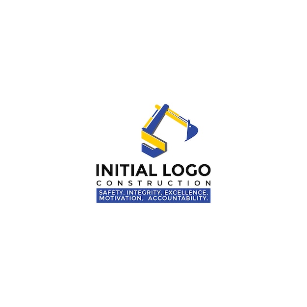 gráficos vectoriales del logotipo de la empresa de servicios de construcción