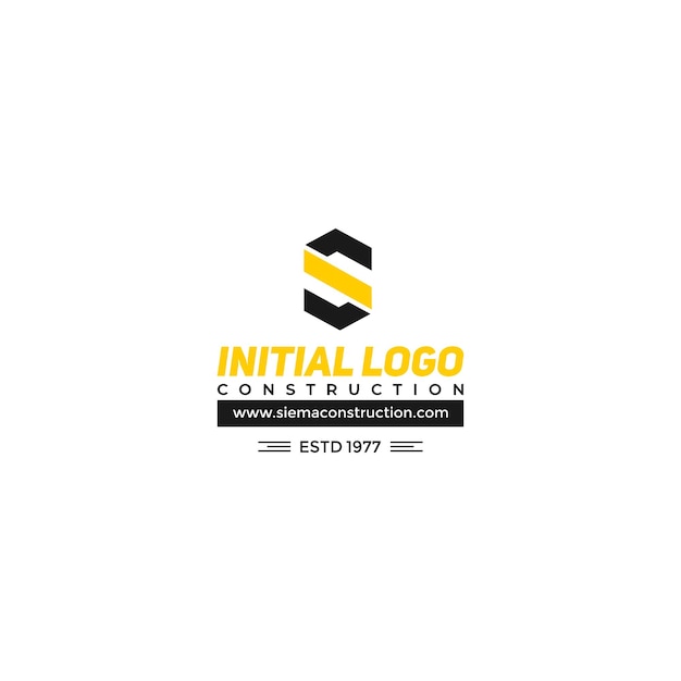 Gráficos vectoriales del logotipo de la empresa de servicios de construcción