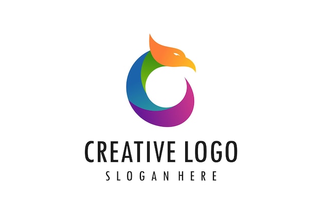 Gráficos vectoriales de logotipo de pájaro creativo