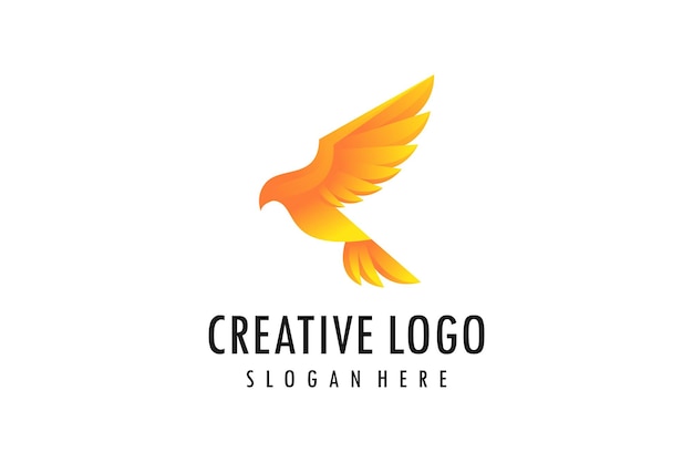 Gráficos vectoriales de logotipo de pájaro creativo