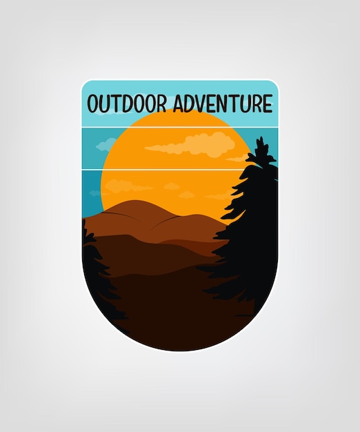 Gráficos vectoriales de montaña al aire libre para diseño de camisetas y negocios de camisetas