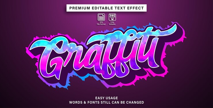 Grafiti de efecto de texto editable