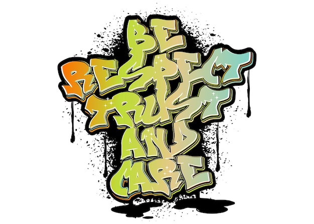 grafiti letras tipografía ilustración de arte