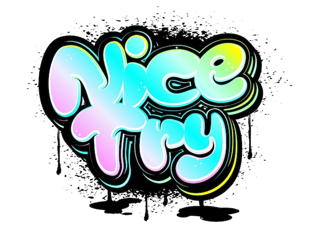 grafiti letras tipografía ilustración de arte