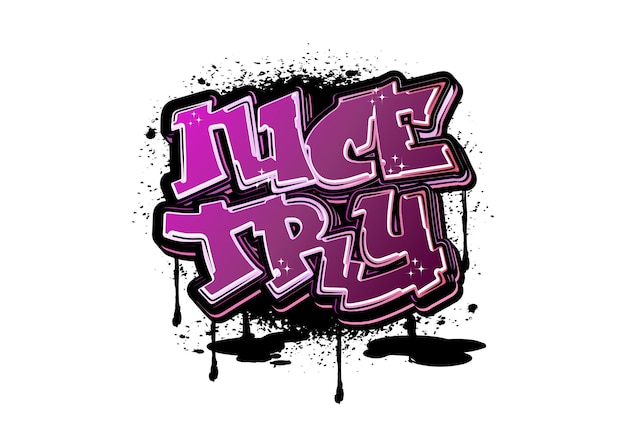 grafiti letras tipografía ilustración de arte