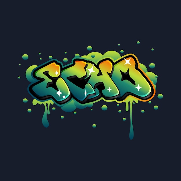 grafiti letras tipografía ilustración de arte