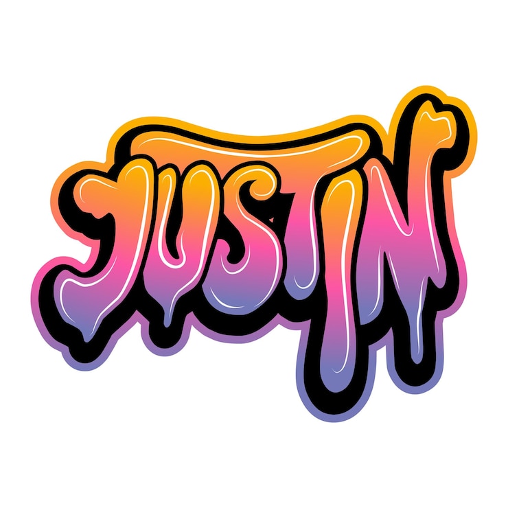 Vector grafiti letras tipografía ilustración de arte