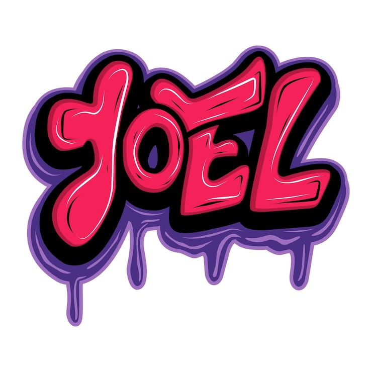 Vector grafiti letras tipografía ilustración de arte