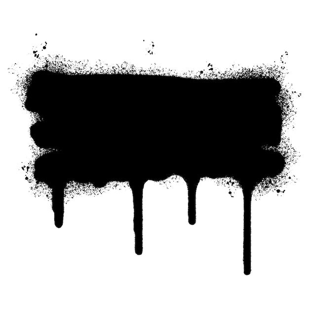 grafiti Líneas pintadas en spray salpicaduras de tinta negra aisladas sobre un fondo blanco