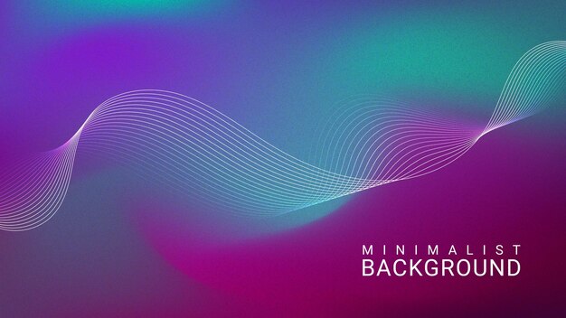 Grainy abstract gradient background with wavy lines