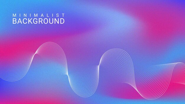 Grainy abstract gradient background with wavy lines