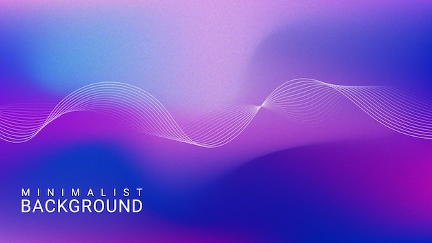 Grainy abstract gradient background with wavy lines