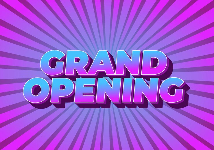 Vector gran apertura efecto de texto en colores modernos con estilo 3d