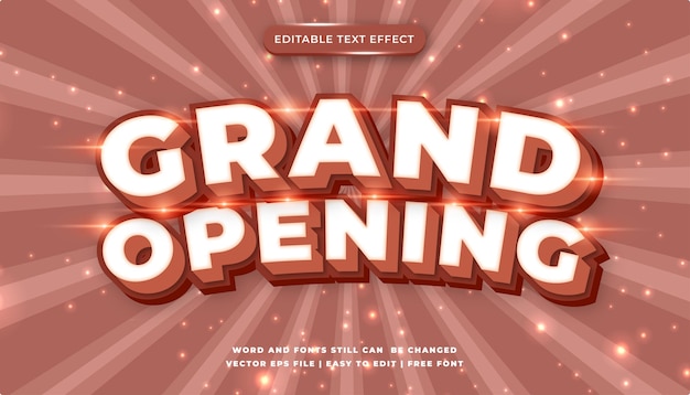 Gran apertura del efecto de texto