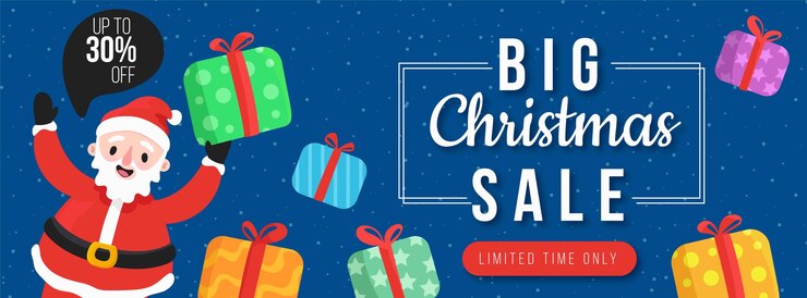 Gran banner de venta de Navidad