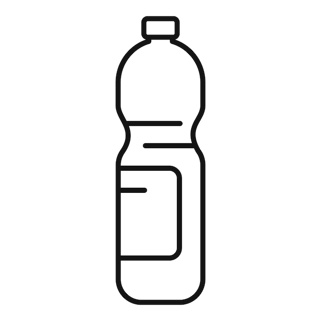 Gran botella de agua con etiqueta en blanco para el modelo de marca