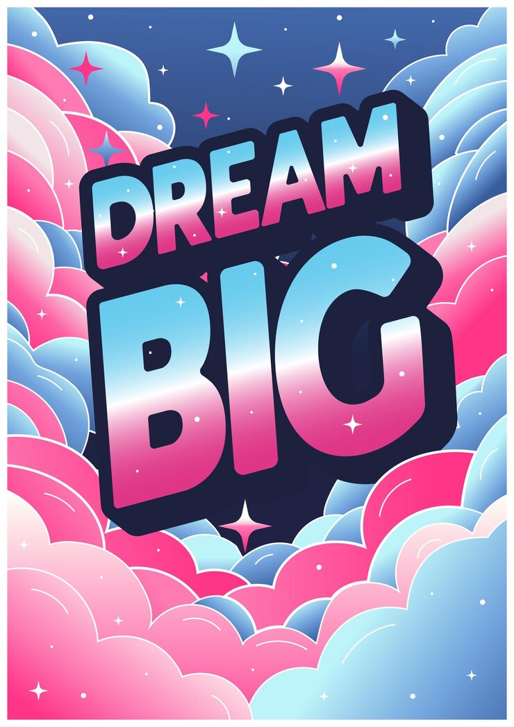 Un gran cartel motivacional con una plantilla vectorial muy linda.