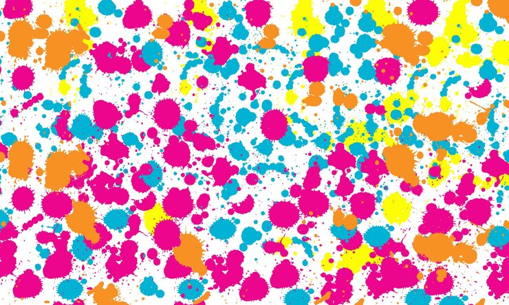 Vector gran colección de coloridos símbolos de tinta detallados