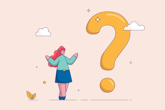 Gran concepto de signo de pregunta Gran problema para resolver o encontrar una solución Duda o incertidumbre