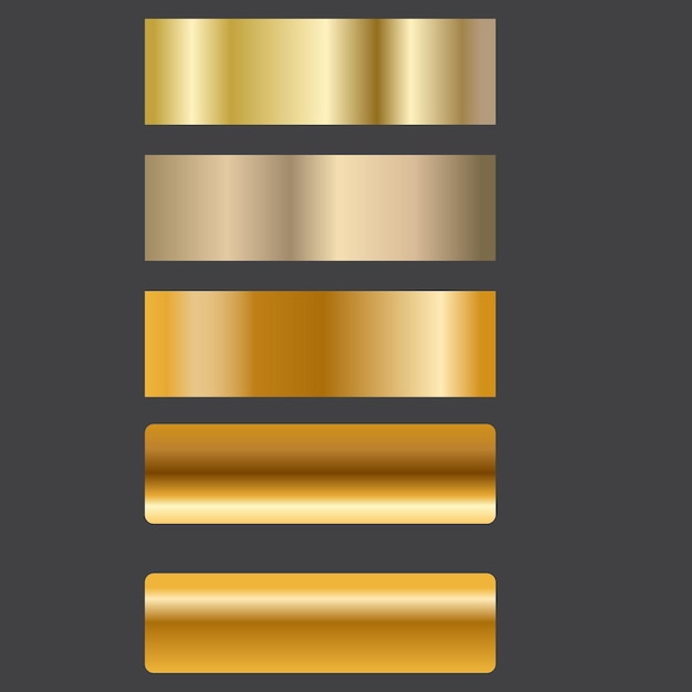 gran conjunto de gradientes de oro metálico conjunto de fondo de textura de lámina de oro bronce de cobre dorado y m