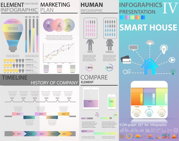 Vector gran conjunto de infografía