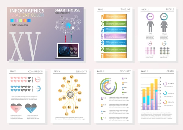 Gran conjunto de infografía