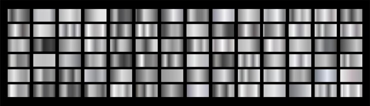 Vector gran conjunto de lujo de metal plateado de gradientes simples fondo moderno de color web con fondo de pantalla de portada móvil de aplicación de efecto de desenfoque