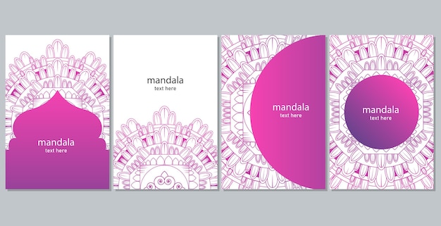 Gran conjunto de patrones de diseño de mandala