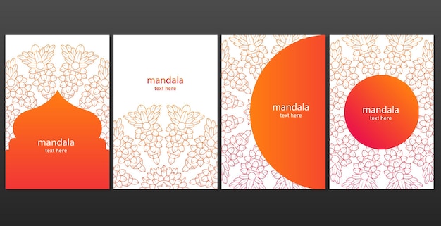 Gran conjunto de patrones de diseño de mandala