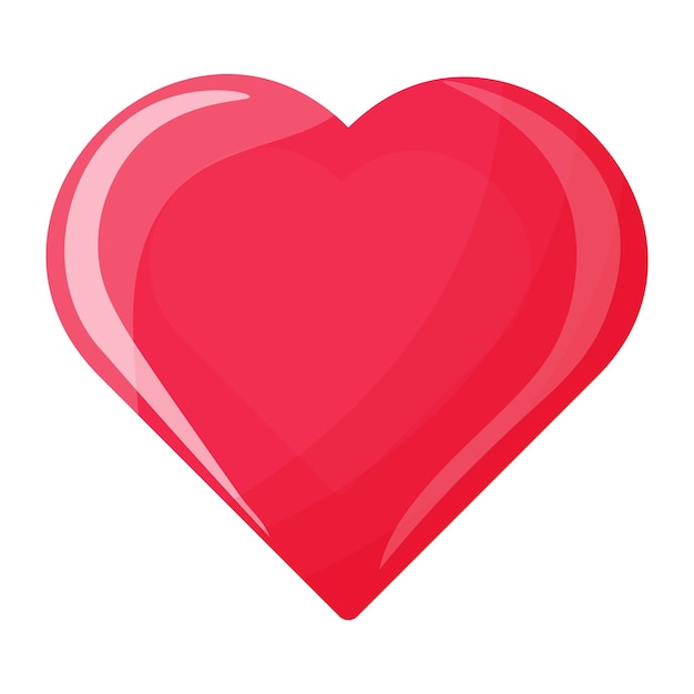 Gran corazón rosado al estilo de las caricaturas