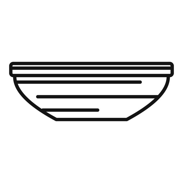 Un gran cuenco vacío preparándose para el icono de la comida