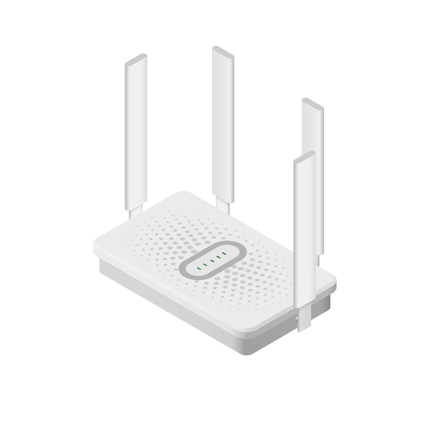 Gran diseño de icono isométrico de enrutador para cualquier propósito Conexión a Internet de alta velocidad