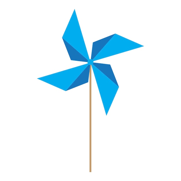Vector gran diseño de molino de viento azul para cualquier propósito energía verde icono de verano ilustración vectorial imagen de stock