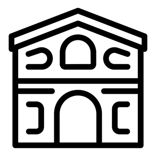 Gran edificio del ayuntamiento con columnas que representan el poder