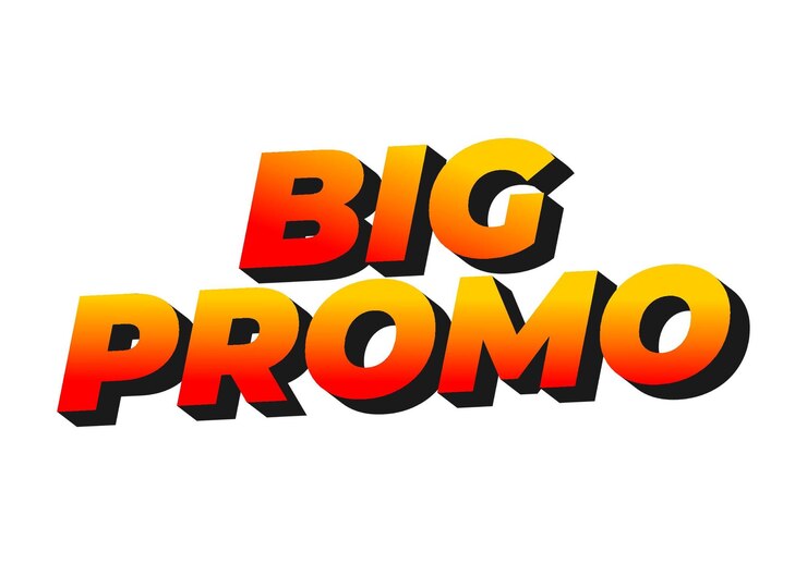 Vector gran efecto promocional de texto en 3d con buenos colores
