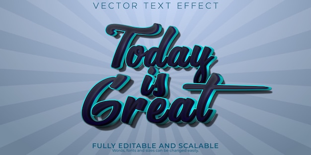 Vector gran efecto de texto editable estilo de texto fresco y moderno