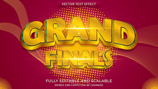 gran efecto de texto final archivo eps editable