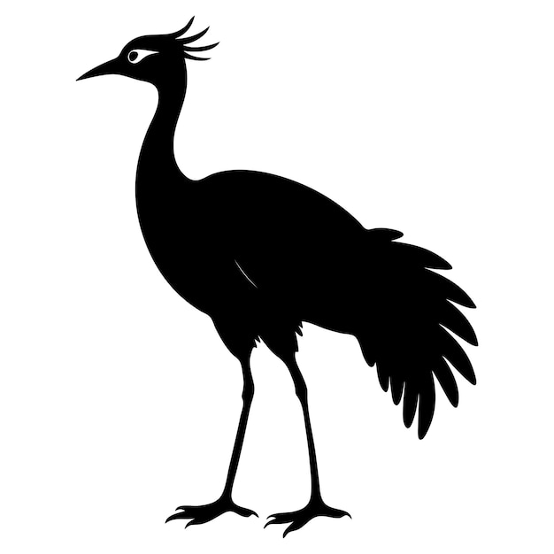 Un gran estilo de siluetas artísticas vectoriales de pájaros con fondo blanco generador de IA