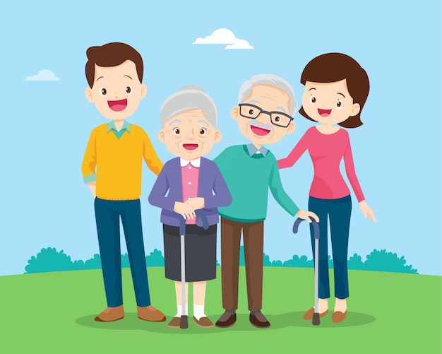 Gran familia feliz multigeneracional hermanos y parientes retrato