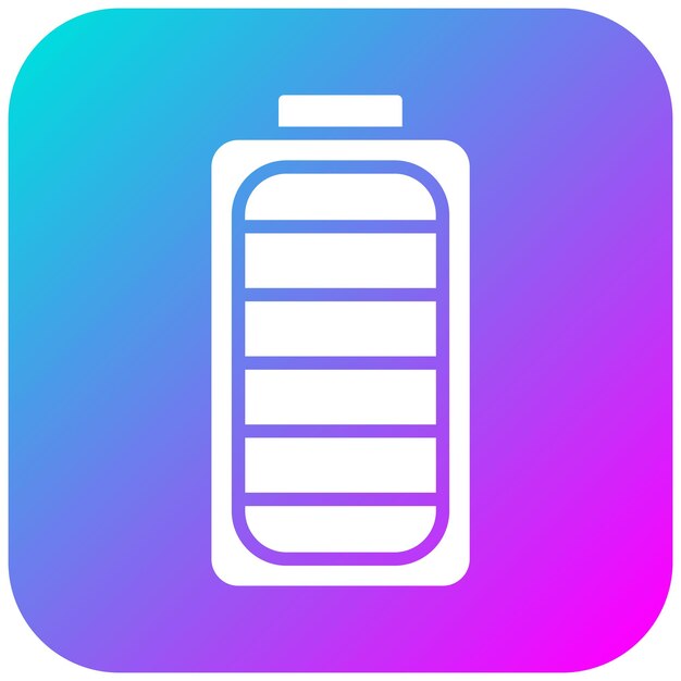 El gran icono vectorial de la batería se puede utilizar para el conjunto de iconos de batería y energía