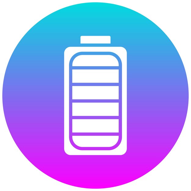 El gran icono vectorial de la batería se puede utilizar para el conjunto de iconos de batería y energía