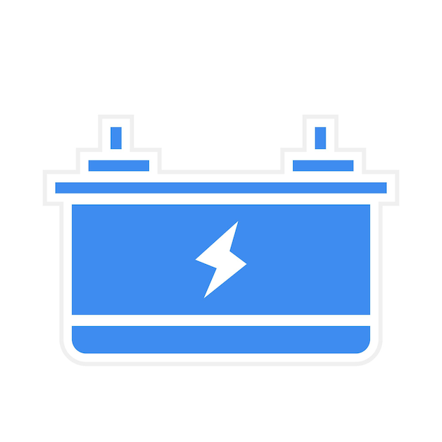 Gran imagen vectorial del icono de la batería Se puede utilizar para la batería y la energía